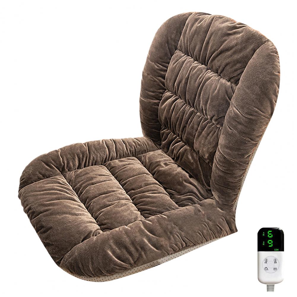 Plush Fabric Seat Cushion Usb Seat Cushion with Anti-slip Bands for Office Chair Chair Winter Thickened Keep Warm Computer Chair