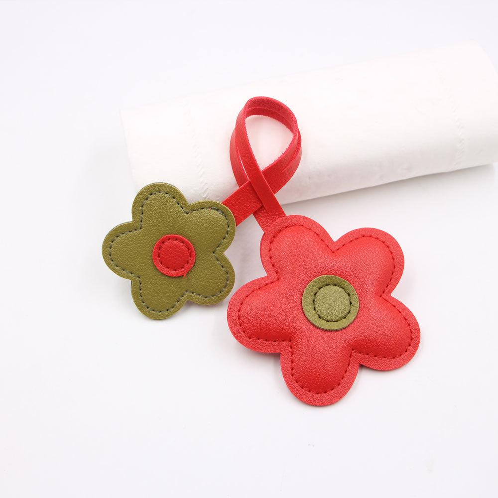 Fresh Cherry Blossom Leather Handbag and Mobile Phone Pendant Accessory