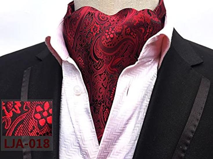 [Xiang Ru] Ascot Tie, Necktie, Party, Father's Day, Wedding, Gift, Party, Business, Workplace, Washable, Commuting, Formal, Stylish, Floral Pattern,