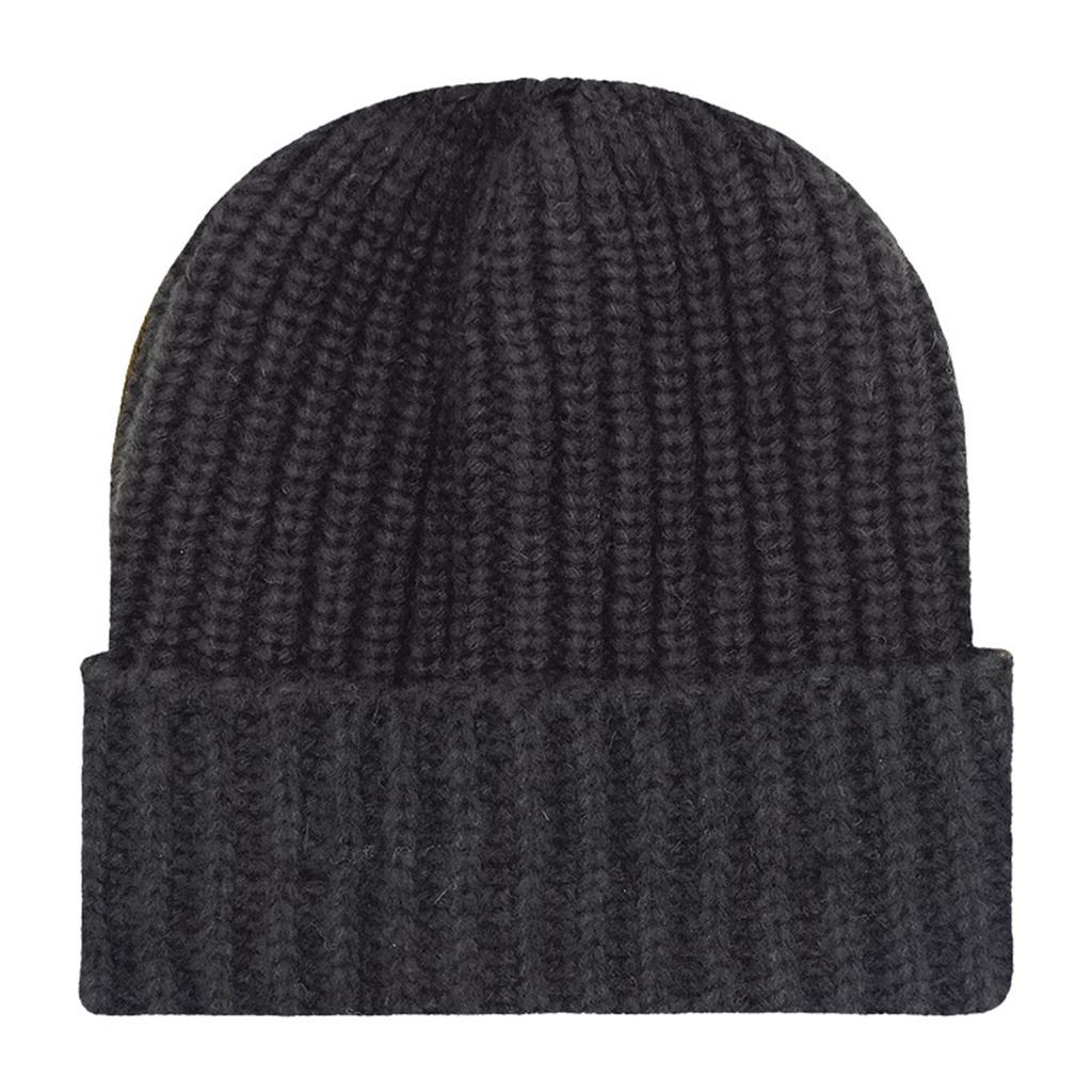 Men's And Women's Thick Needle Knitted Hat For Warmth, Flip Over Hood, Thickened Straight Strip, Versatile Yarn