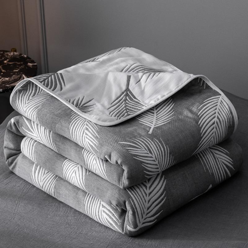 The New Cotton Six-layer Gauze Towel Quilt Is A Single Double Air Conditioning Blanket, A Cotton Sofa Towel, A Four-season Lunch Break Blanket