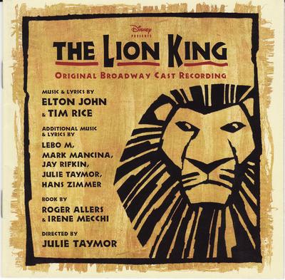 CD VARIOUS - Lion King - Original Broadway Cast  DIS608027 Walt Disney Rec 1997 US Soundtracks & Musicals Used