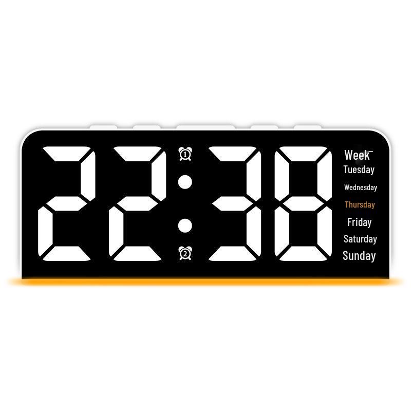 GH8033 Innovative LED Digital Desk Clock with Large Numerals - Multifunctional Alarm and Date Display