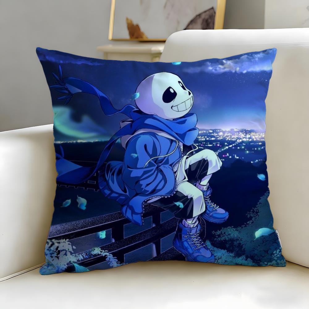 classic game Undertale Cushion Cover Soft  EasyWash Pillow Case  Versatile for Couch Bed Travel and Office