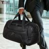 Chao Niu Men's Genuine Leather Travel Bag with Shoe Compartment - Crossbody Sports Shoulder Bag