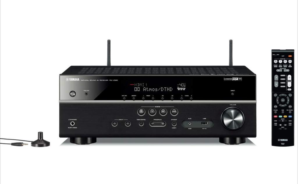 YAMAHA AV Receiver Dolby Atmos Bluetooth Network Audio High Resolution Compatible Black RXV585(B) 7.1ch DTSX Wi-Fi