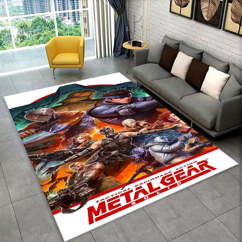 Game Metal Gear Solid Cartoon Non-Slip Area Rug for Living Room,Bedroom,Playroom,Soft Carpet Floor Mat Home Decor Rug Kids Room