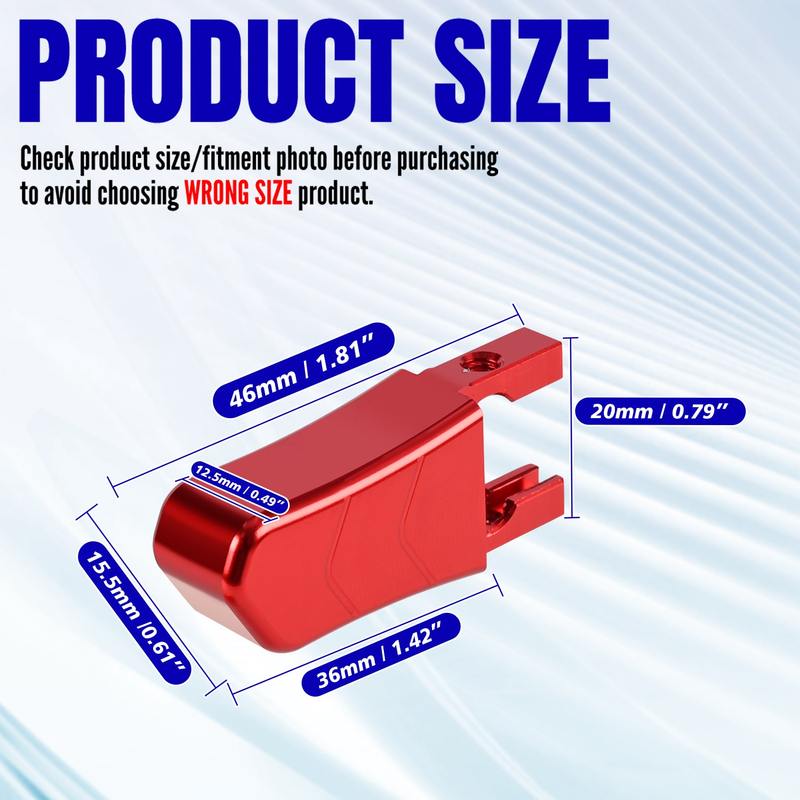 2PCS Car Adjustment Rods Seat Release Lever Knob Latch Handle Side Red Black Aluminum Alloy For Ford Mustang 2005 2006-2014