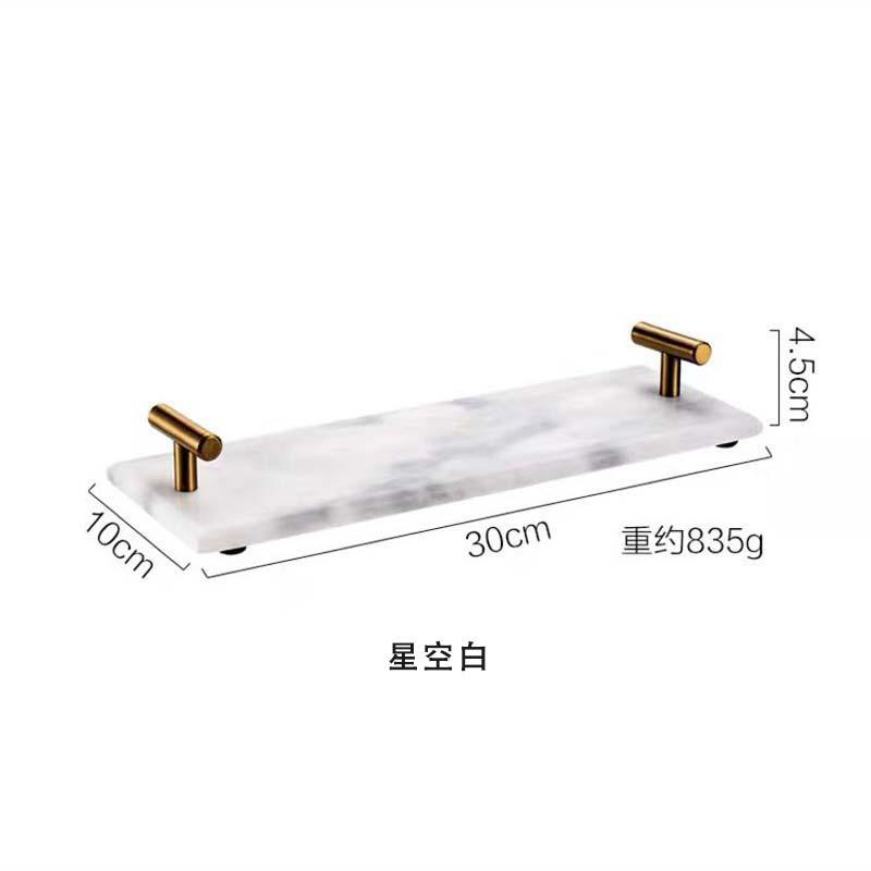 Natürliches Marmor Tablett Schmuck Aufbewahrung Heim Dekoration Badezimmer Kosmetik Display Minimalistischer Nordischer Stil