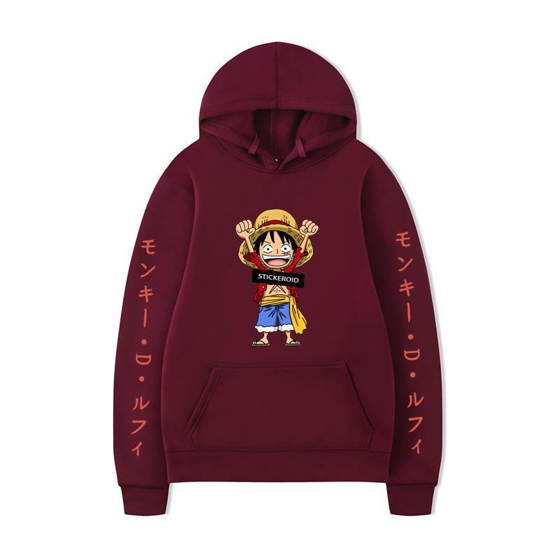 One Piece Luffy Luffy Pullover Hoodie Fleece Men'S And Women'S Jacket Sweater Hoodie