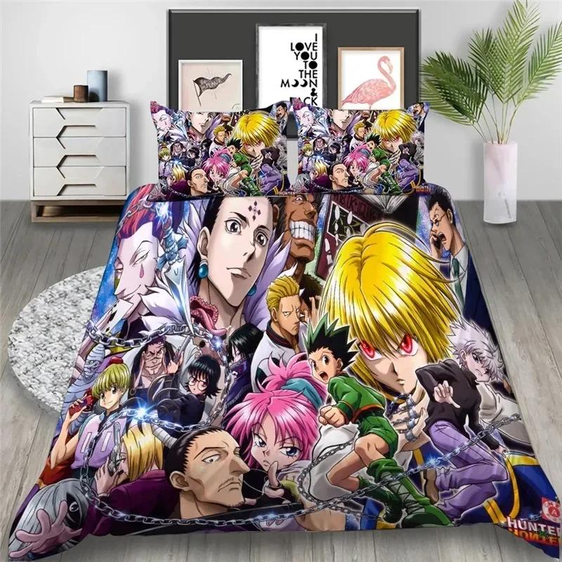 3D Print Anime HUNTER HUNTER Beding Set Bedrom Soft Modern Bedspreads Comefortable Children Kids Soft Duvet Cover Comfortable Quilt Cover And