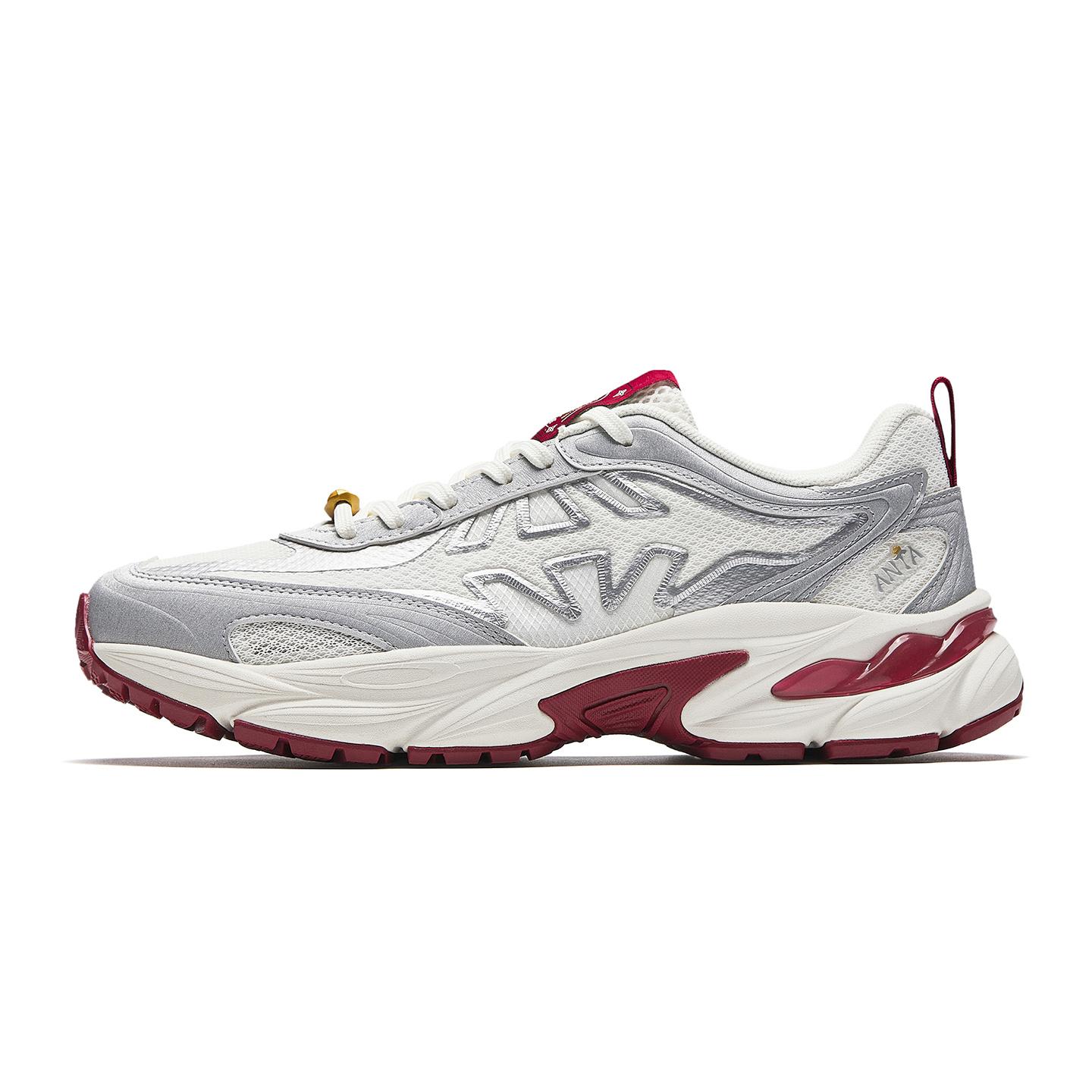 

Anta Fishbone Cushioning Abrasion Resistant Slip Resistant Casual Shoes Men s White Silver Red 912628899-5 40