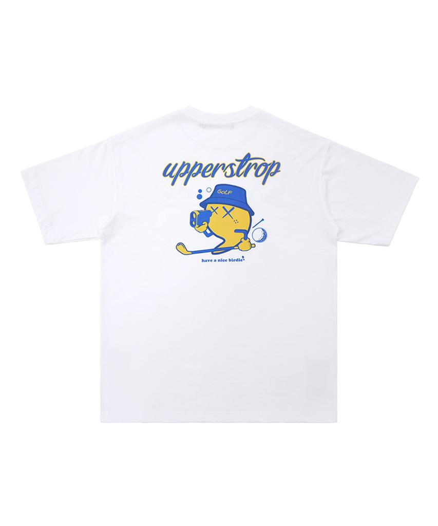 UPPERSTROP [Up3057] Upst Golf Rounded Comma Short Sleeve T-Shirt White