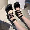 Fashion Brand New Design Goth Summer Sandals Women Platform Chunky High Heels Female Shoes Punk Thin Band 2025 Fashion Shoes For Woman