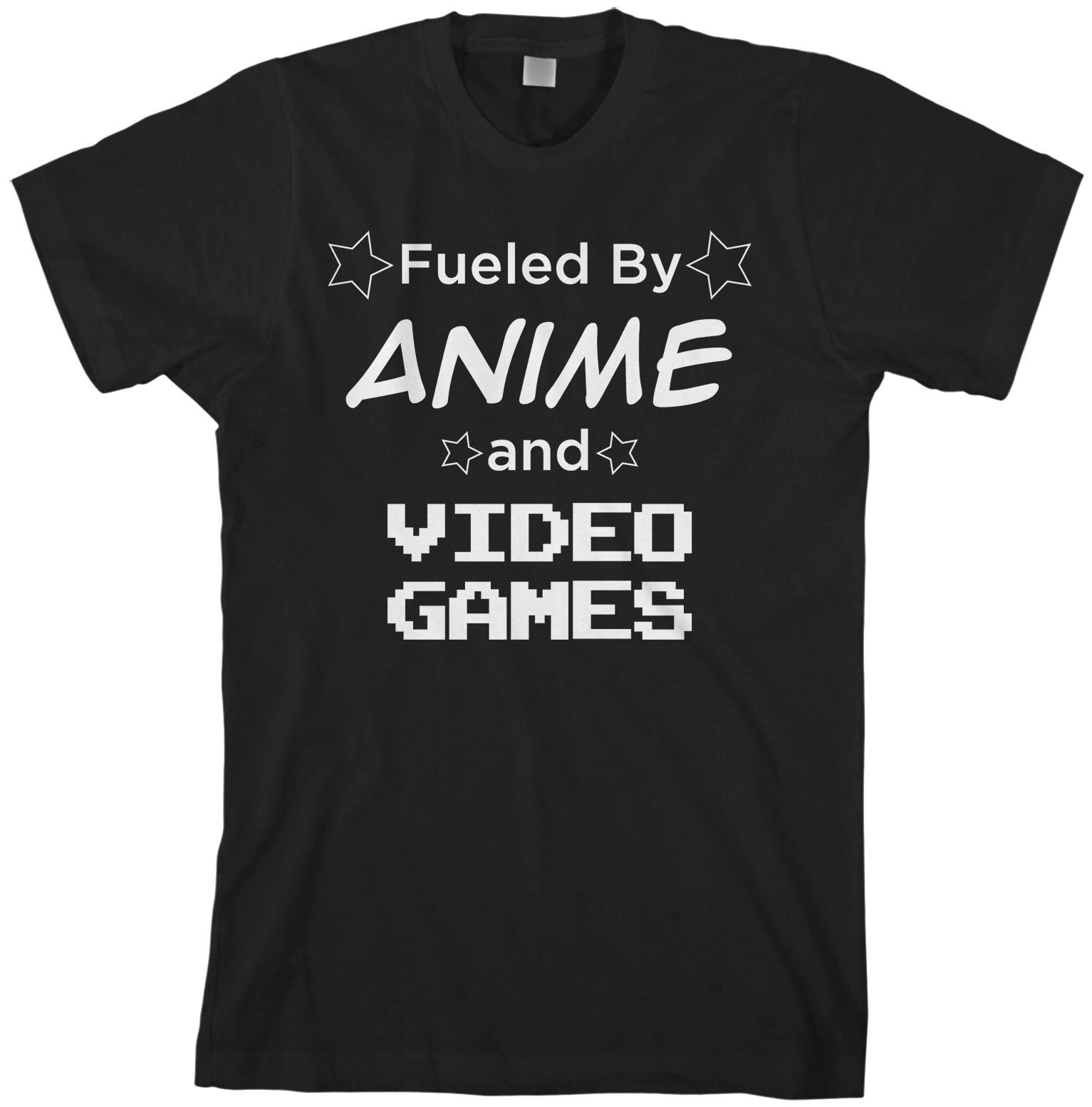 Fueled By Anime & Video Games Men s T-Shirt XL