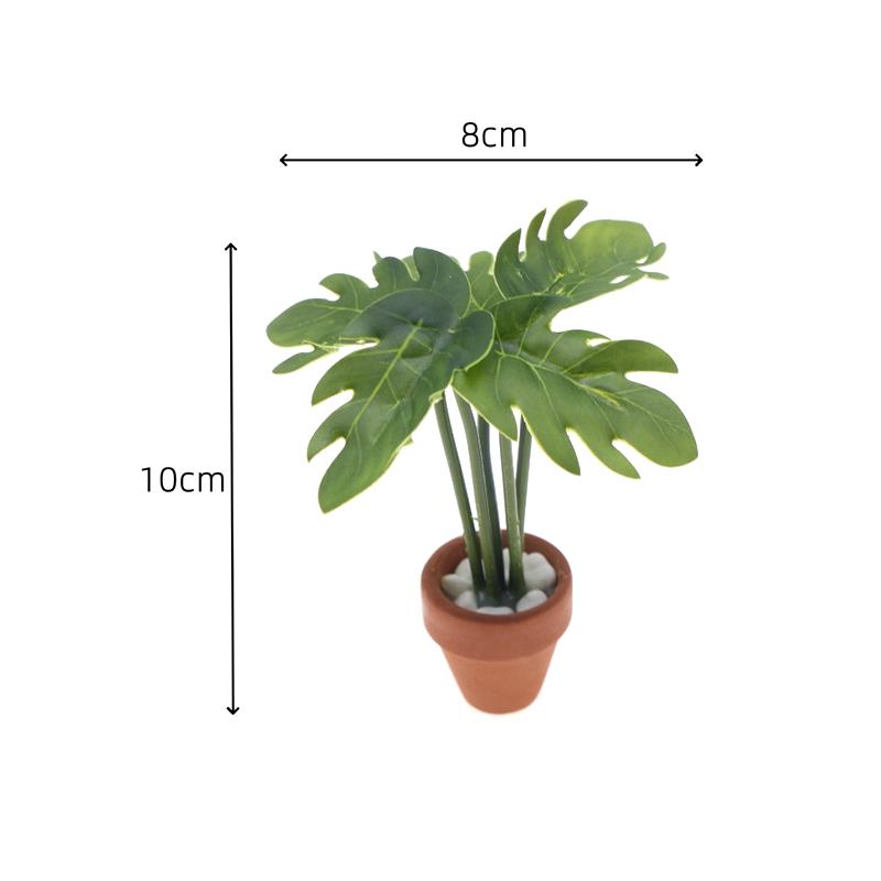 1/12 Dollhouse Simulation Green Plant Potted Model Doll Home Living Room Decoration Micro Landscape Garden Scene Ornament