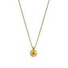 Gold-Plated Round Ball Pendant Necklace: Modern Elegance with Ancient Style