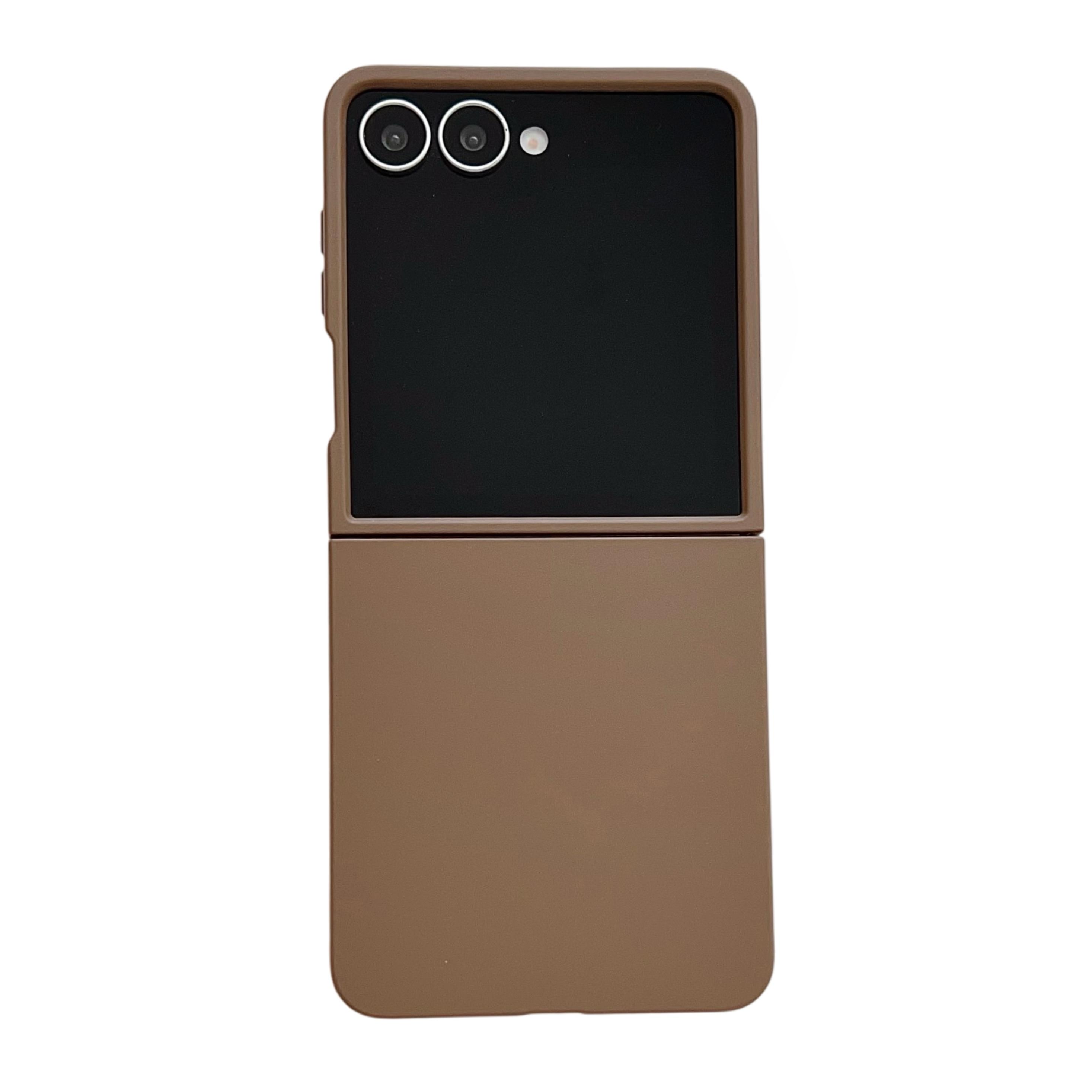 Koreański Modny Kolor PC Składany Pokrowiec na Telefon dla Samsung Galaxy Z Flip 8/7/6/5/4/3 Ultracienki Skórzany w Dotyku Odporny na Wstrząsy Osłona Ochronna Galaxy Z Flip6
