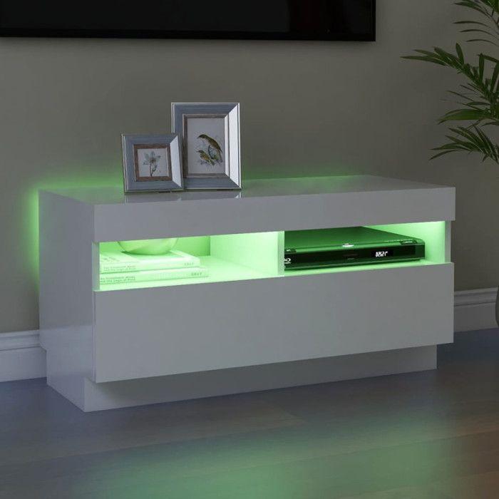 VidaXL TV Stand with LED Lights, Television Cabinet, Living Room TV Unit, Low Cabinet for Interior Living Room, 804451