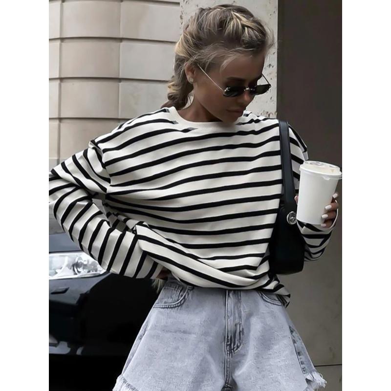 Knitted T-Shirt With Round Neck, Women S Top, New Autumn And Winter Casual Simple Women S Clothing S белый