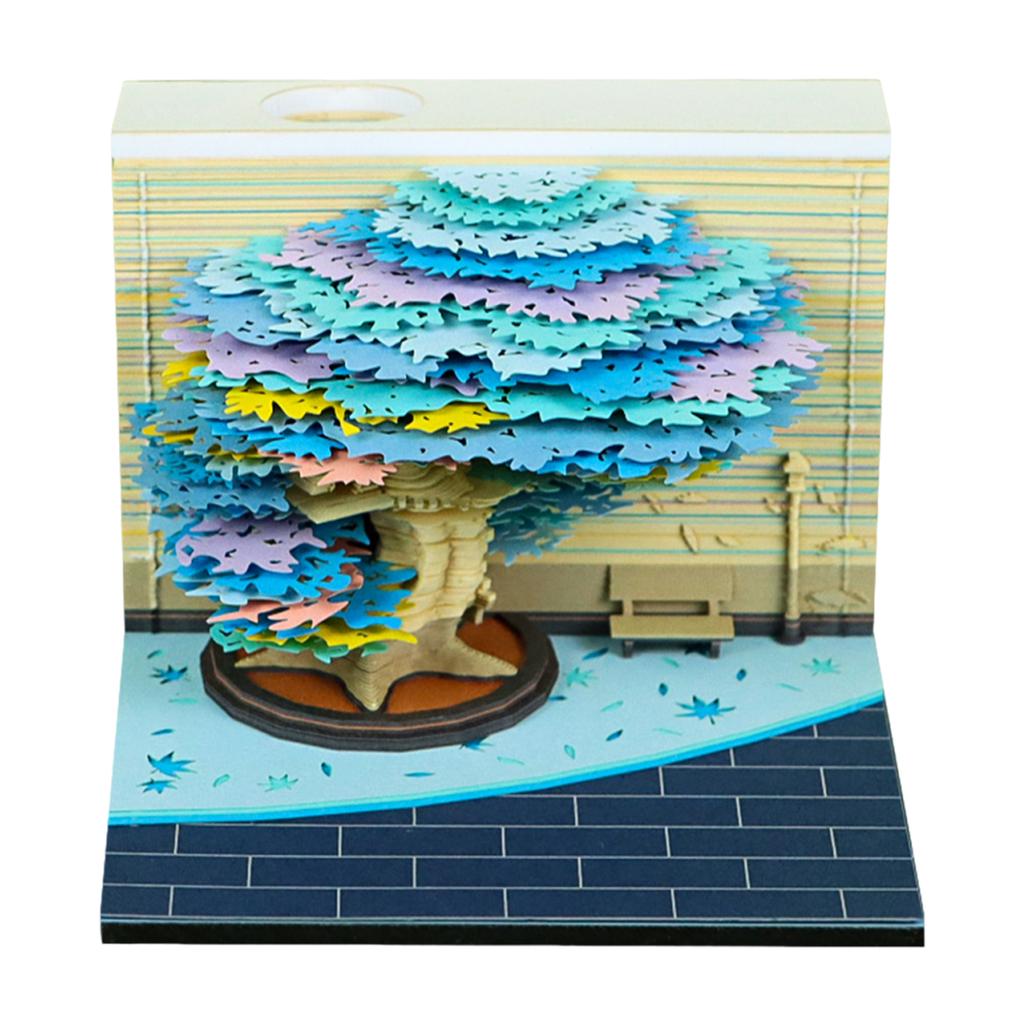 Time Piece Calendar 2026 3D Memo Pads Calendar with Led Light 3D Art Calendar Paper Carving Art Memo Pad Notepad for Home Decor