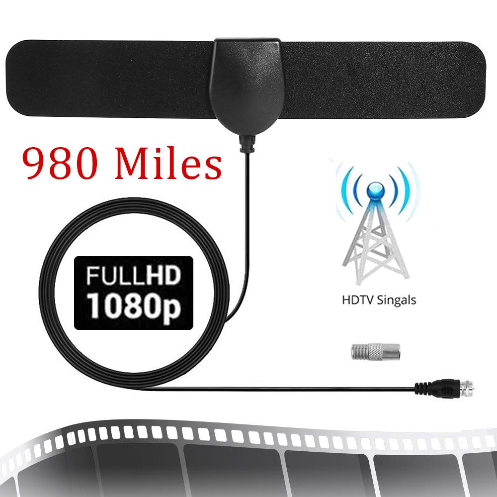 980 Miles Indoor Digital TV Antenna Satellite Receiving Antenna DVB-T2  1080P High Gain 20 dBi Amplifier Aerial TV-Antenna 2025