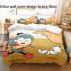 Cute Hilda and Friends Bedding Set 3D Printed Duvet Cover Pillowcase For Kids Bedroom Home Textile Twin Full Queen King Size