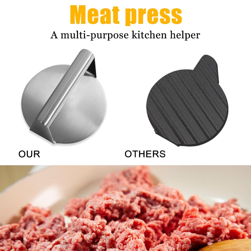 Stainless Steel Smash Burger Press Grill Accessories For Flat Top Grill Hamburger Press And Squeeze Grease Easy To Clean Kitchen