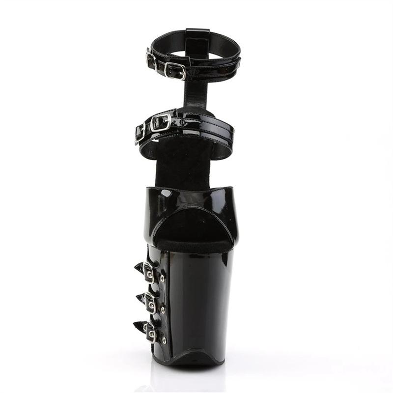 2025 new summer new order with one-size-fits-all buckle, leather round head black trendy fashion sandals size