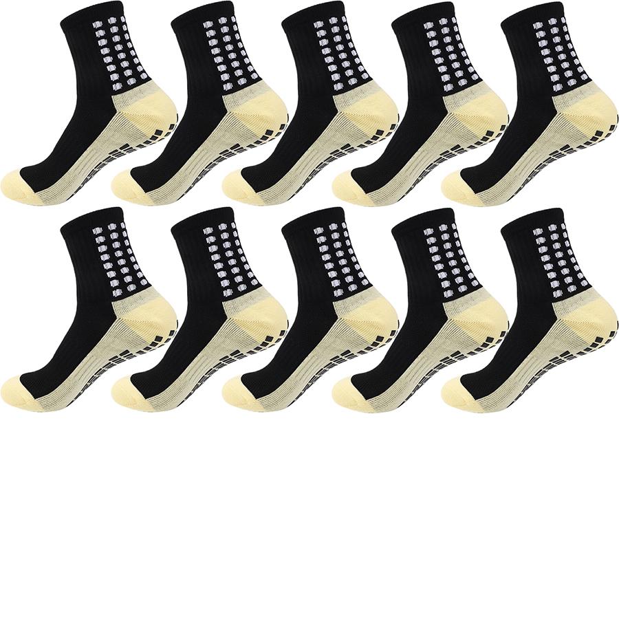 10Pairs Men and Women's Performance Anti Slip Grip Socks Ideal for Baseball Football Basketball