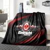 Flaming Heart Frankfurt Emblem Flannel Blanket, Soft Polyester, Modern Design, All-Season for Camping, Travel, Gifts for holidays or birthdays