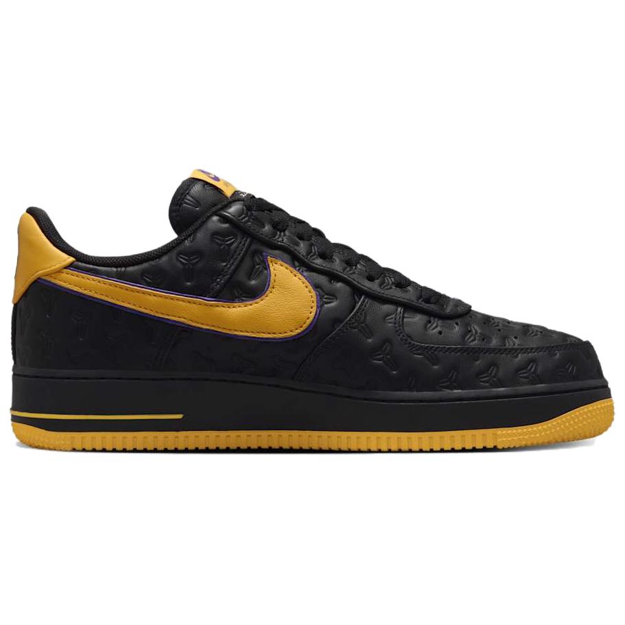 Kobe Bryant x Nike Air Force 1 Low Lakers Away Numerotat Adidași Bărbați Negru Varsity-Maize Varsity-Purple HV5122-001