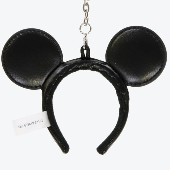 Mickey Mouse Headband Keychain Disney Resort Keychain with Souvenir "Tokyo Exclusive" (Leather-Like Studs)