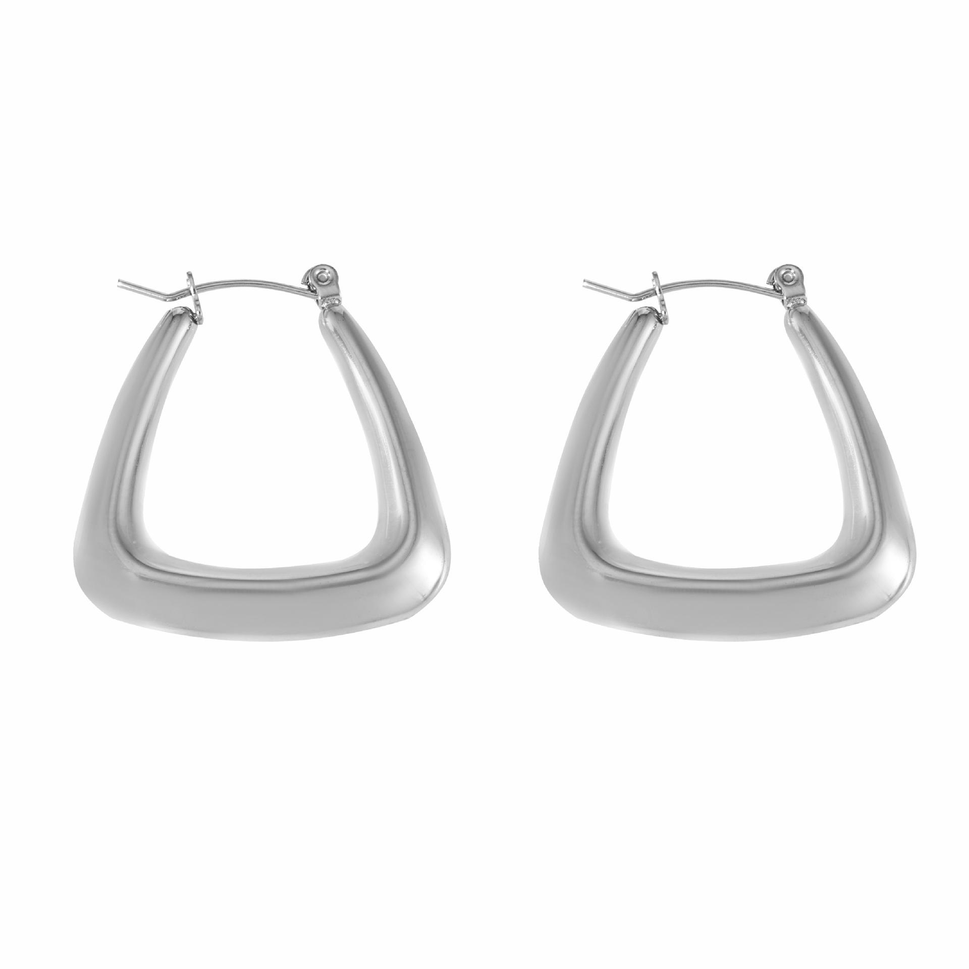 18K Gold Plated Titanium Steel U-Shaped French Girl Earrings - Versatile  Fashionable Luxury