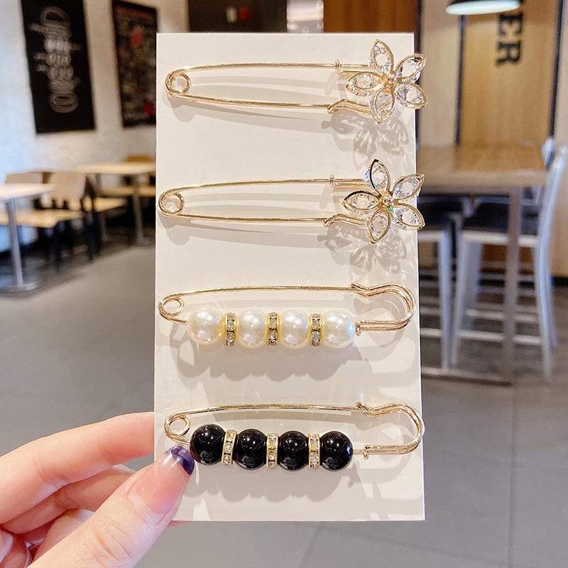 

Набор булавок для утягивания талии брюк: Жемчужные броши-булавки для одежды и юбок, защищающие от непристойного вида