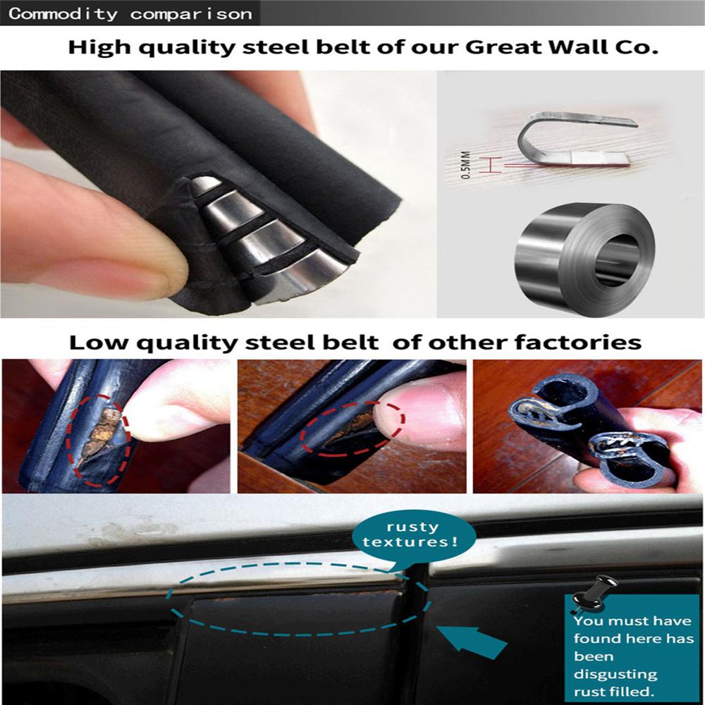 118 Inch Epdm Rubber & Steel Car Door Edge Seal Weatherstrip Left Or Right Usa