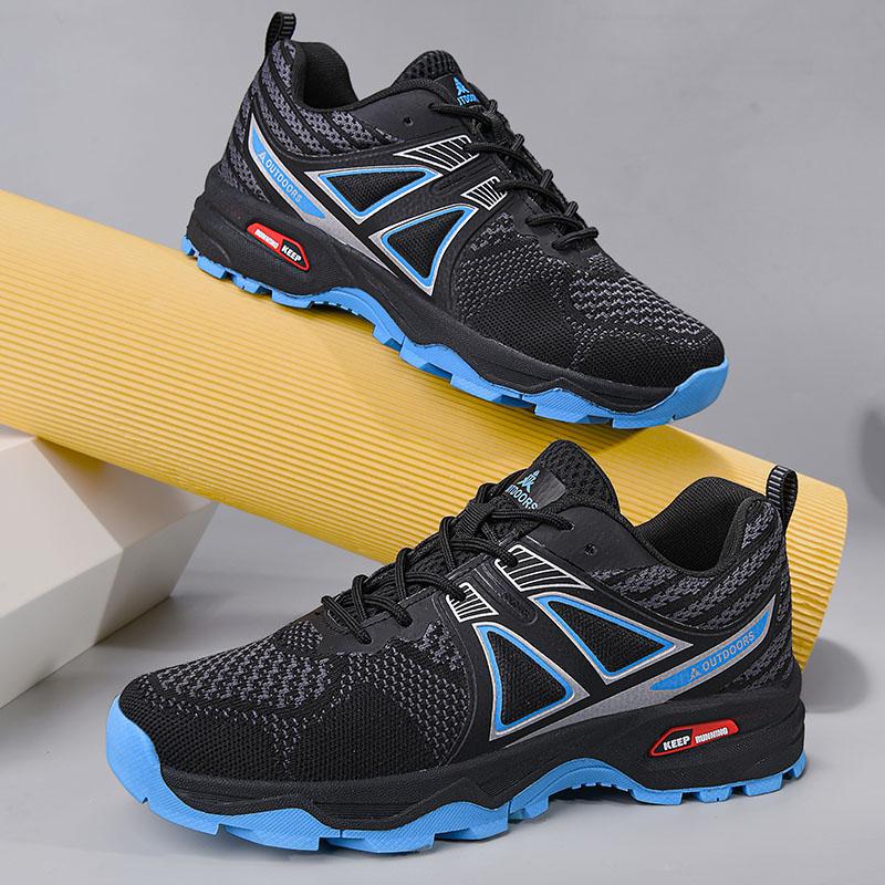 Men's Hiking Shoes Big Size Wear-resistant Outdoor Lace Up Sports Shoes Thick Soled Lace Up Fashionable New Casual Shoes for Men