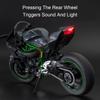 1:9er Maßstab H2R 1199 Motorrad Modell Spielzeug Gelenk Lenkung Stoßdämpfung Motorräder Sound Licht Modelle Geschenke für Kinder Jungen