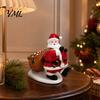 Festive Jewelry Storage Box Santa Claus Candy Bowl, Resin Christmas Tabletop Ornament with Room Accessories Slot, Creative Desktop Organizer