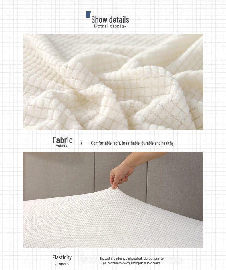Nordic Universal Elastic Bed Head Cover - Dustproof & All-Inclusive for Dorms