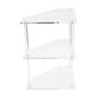 Clr Acrylic   End Table, Space Saving Corner Side Table, Small Accent Table with Multiple Uses for Living Room Bedroom Study Arrangement