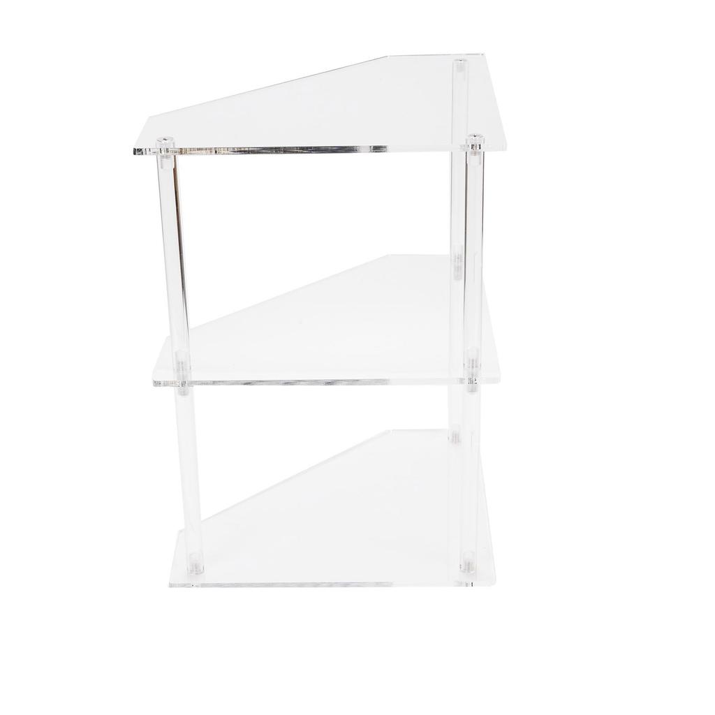Clr Acrylic End Table, Space Saving Corner Side Table, Small Accent Table with Multiple Uses for Living Room Bedroom Study Arrangement