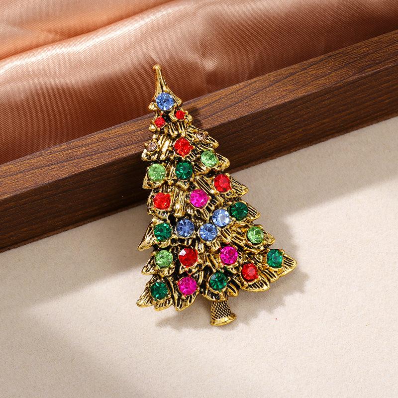 

Christmas Colorful Enamel Brooches for Women Unisex Rhinestone Xmas Tree Gift Box Candy Rod Crutch Brooch Pins Party Jewelry