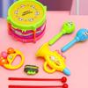 Toddler Percussion Instrument Educational Auditory Development Musical Toy With Drumsticks Trumpet Sand Hammer for Baby