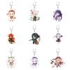 High Quality Genshin Impact Acrylic Keychain Anime Cartoon Kawaii Keyring Pendant