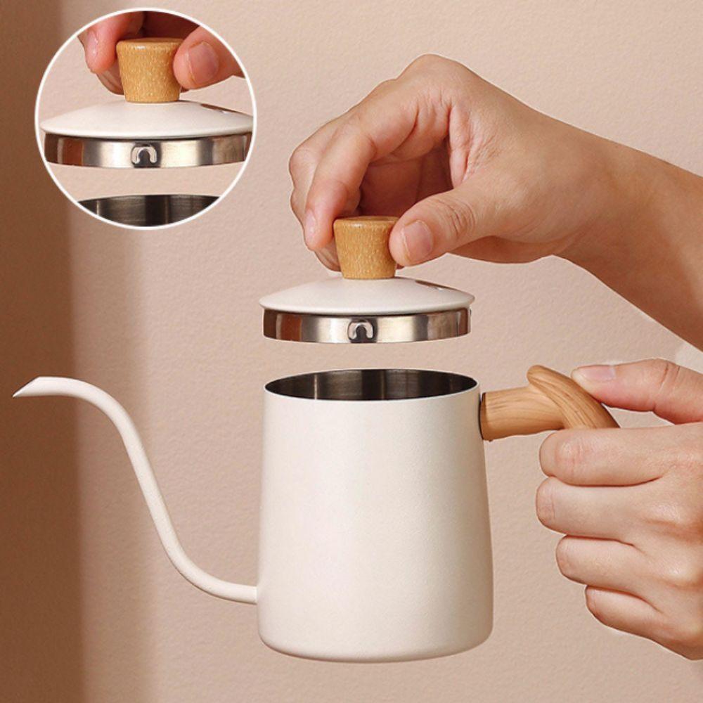 304 Stainless Steel Pour Over Coffee Kettle 350/600 ML Coffee Maker Pot Gooseneck Coffee Pot  Home
