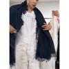 Used New with Tags, Plant-dyed, Asauce Meler Organic Linen Stole, Black, Rare