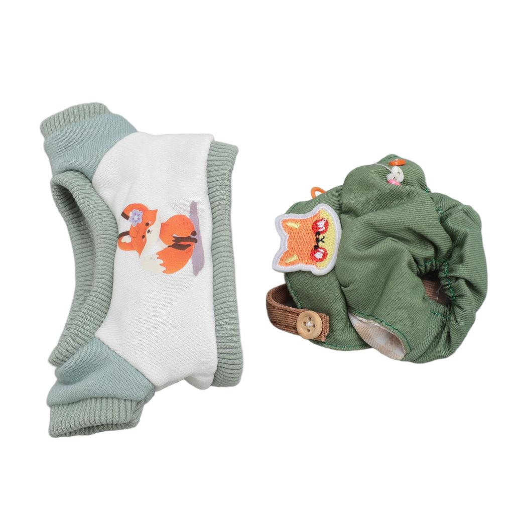 Plush Doll Clothes Cute Cotton T Shirt Overalls Stuffed Doll   Toy Clothing for 8in Dolls Dress Up