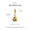925 Silver Golden Charms Bead Glittering Beetle Dangle Fit Bracelet DIY Women Jewelry