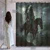 Mystical Horse with Feathers Shower Curtain - Water-Resistant Fabric for Bathroom - Perfect for Fantasy and Nature Lovers